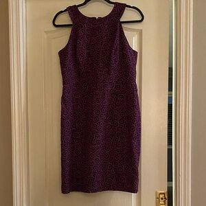 Adrianna Papell Purple Swirl Mini Dress